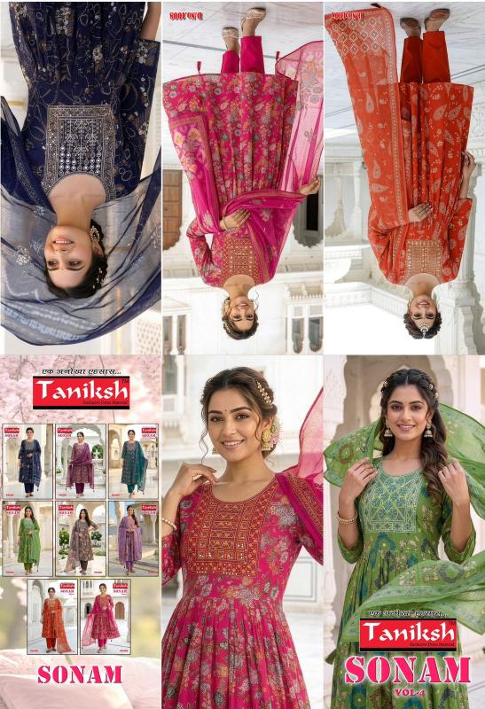 Taniksh sonam vol 4 anarkali style kurtis wholesale outlets